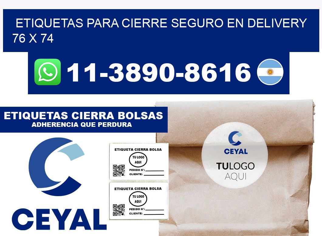 ETIQUETAS PARA CIERRE SEGURO EN DELIVERY 76 x 74