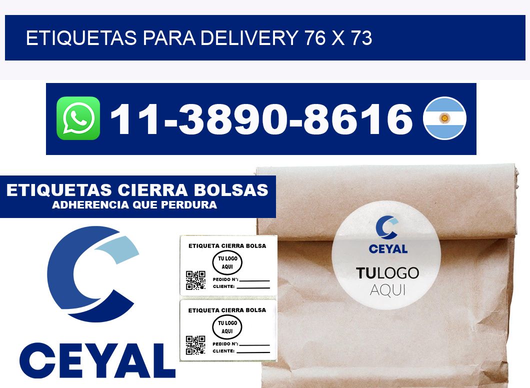 ETIQUETAS PARA DELIVERY 76 x 73