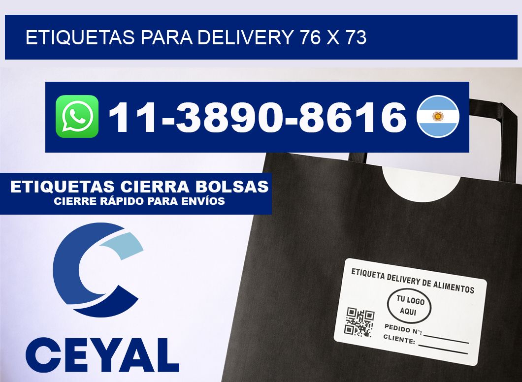 ETIQUETAS PARA DELIVERY 76 x 73