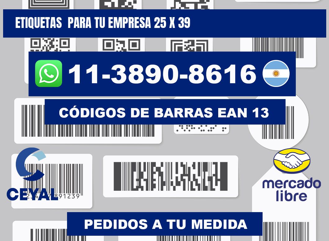 Etiquetas  para tu empresa 25 x 39