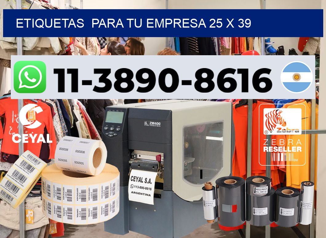 Etiquetas  para tu empresa 25 x 39