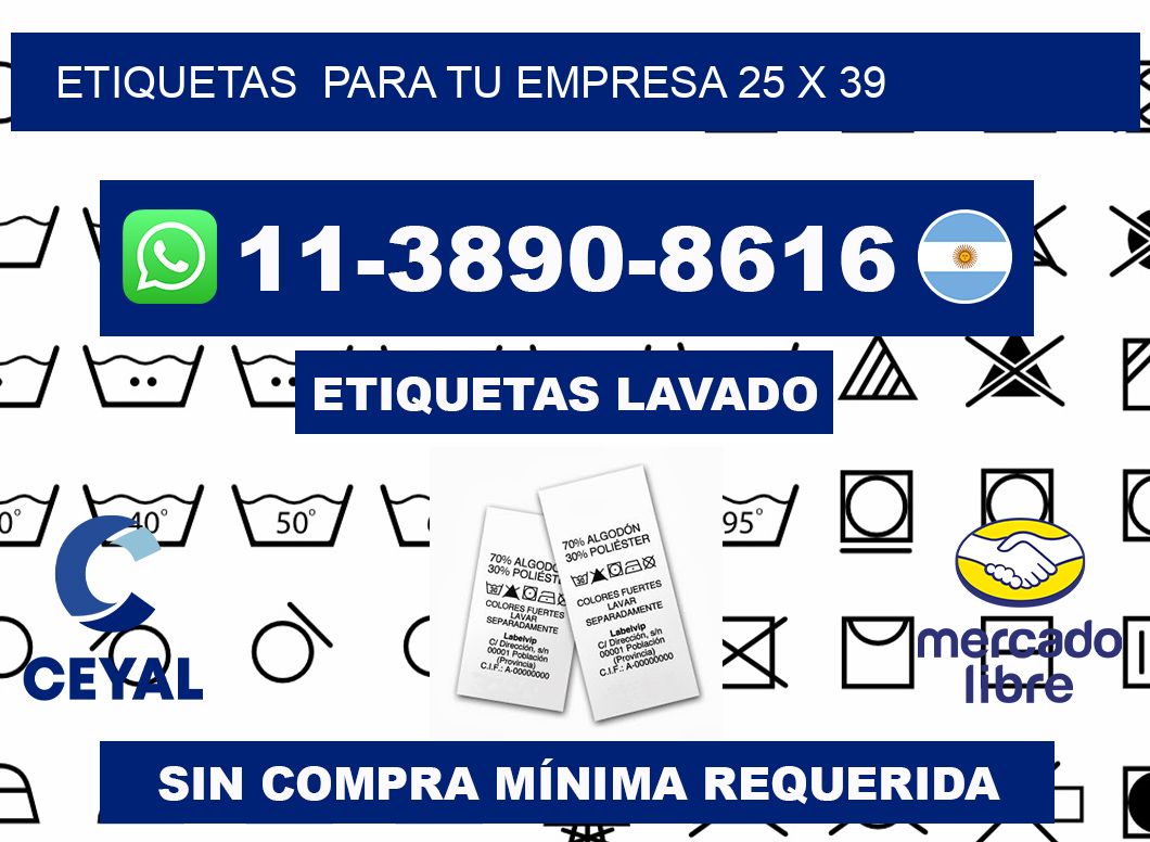 Etiquetas  para tu empresa 25 x 39