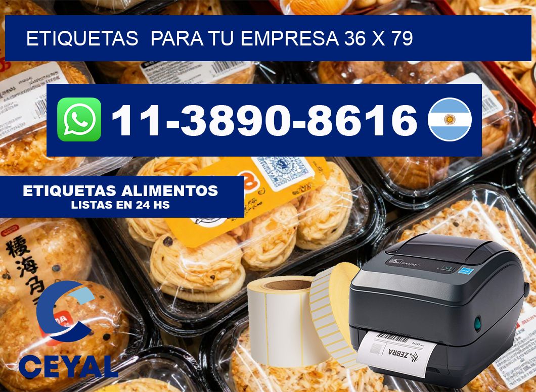 Etiquetas  para tu empresa 36 x 79