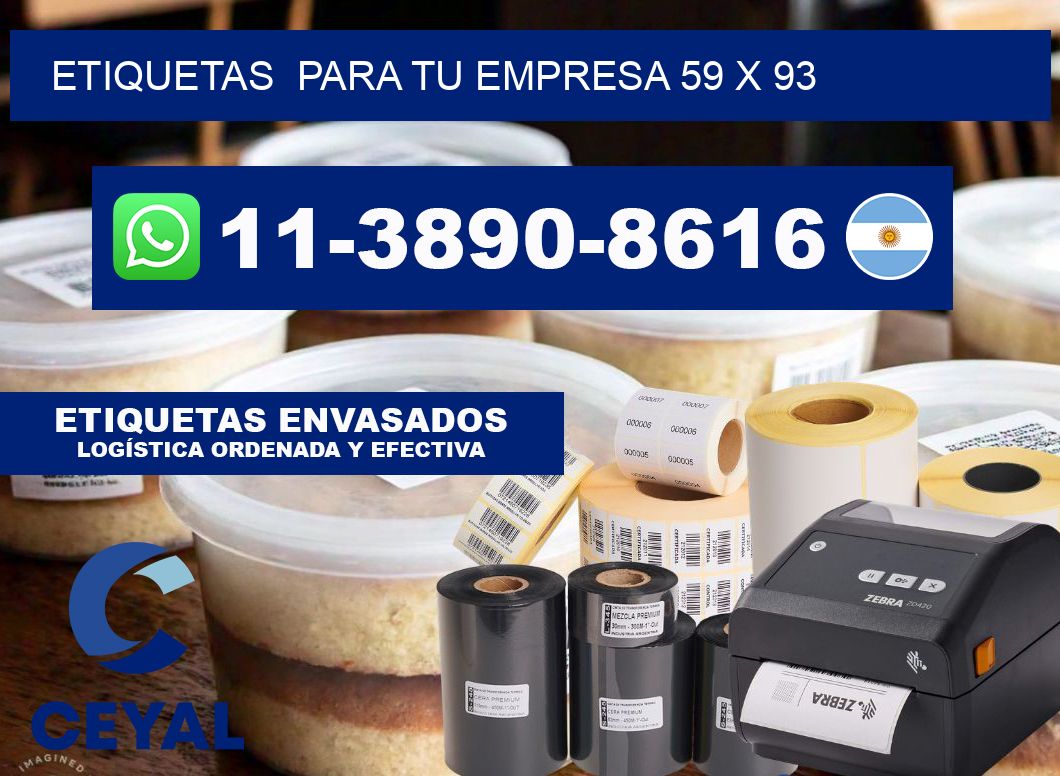 Etiquetas  para tu empresa 59 x 93