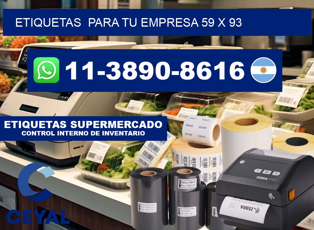 Etiquetas  para tu empresa 59 x 93