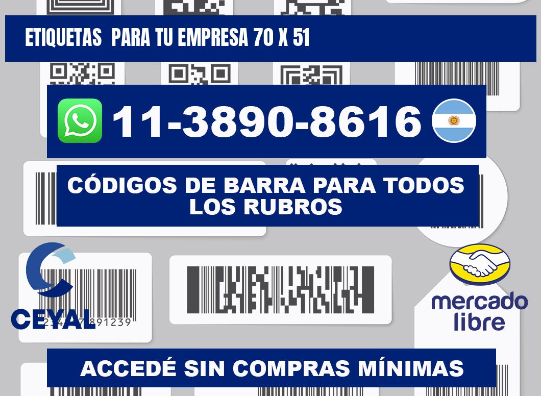 Etiquetas  para tu empresa 70 x 51