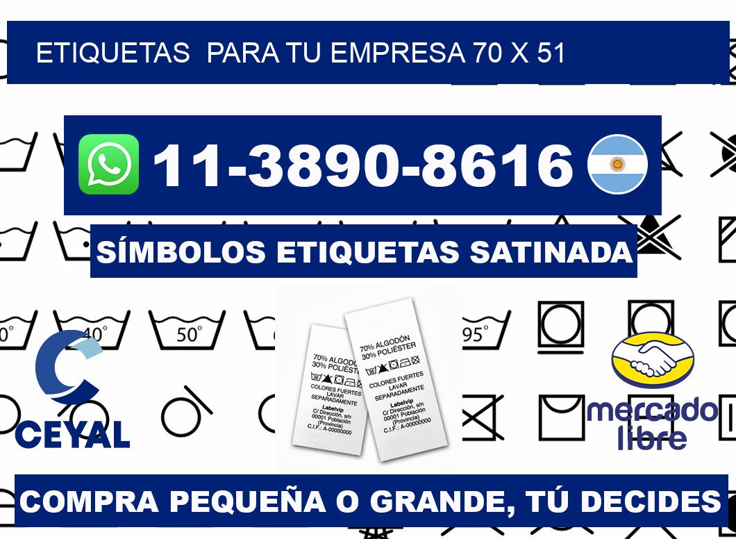 Etiquetas  para tu empresa 70 x 51