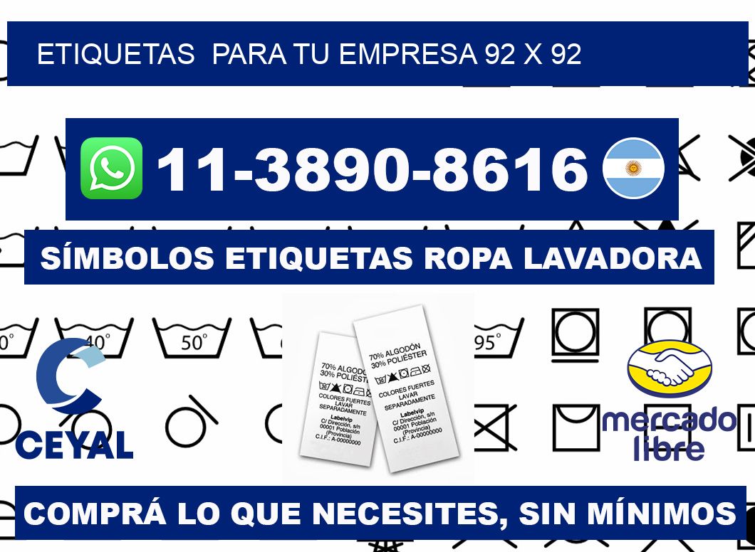 Etiquetas para tu empresa 92 x 92