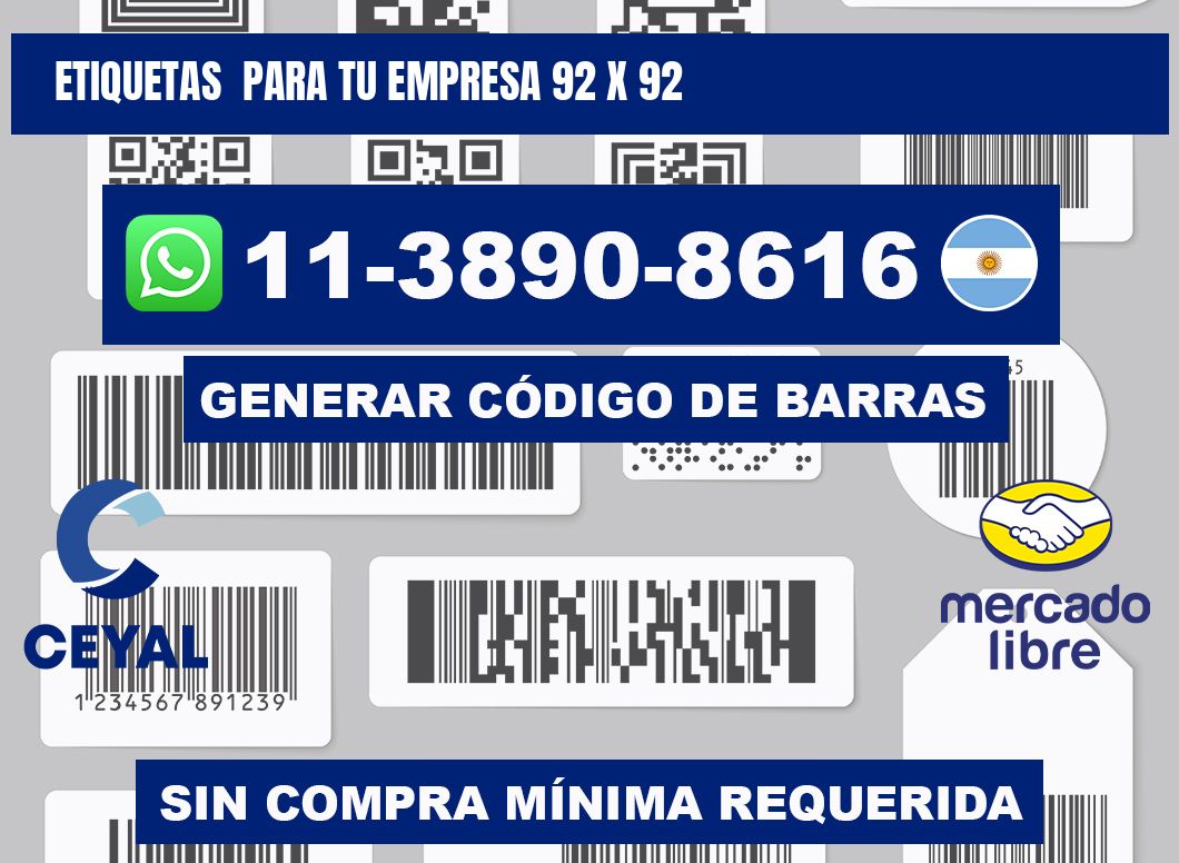 Etiquetas para tu empresa 92 x 92