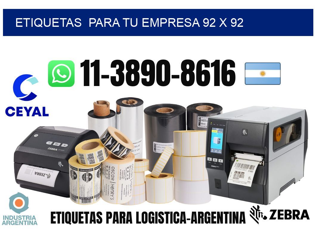 Etiquetas para tu empresa 92 x 92