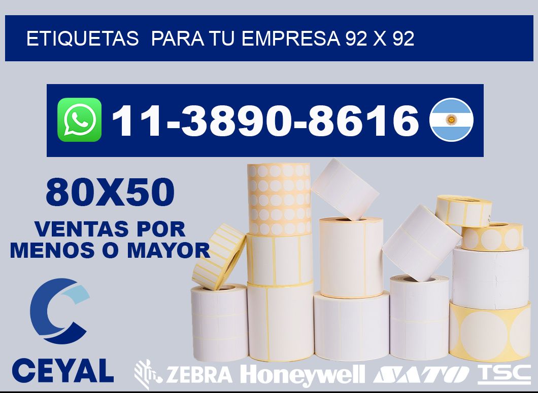 Etiquetas para tu empresa 92 x 92