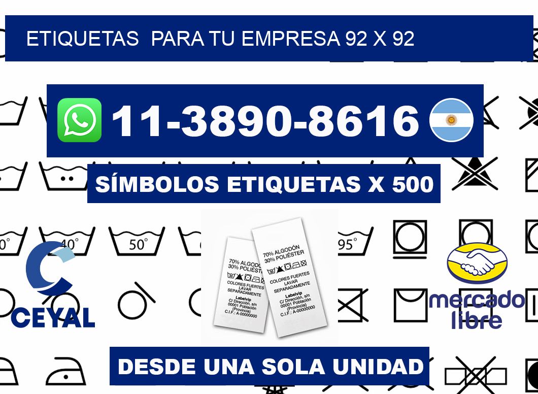 Etiquetas para tu empresa 92 x 92