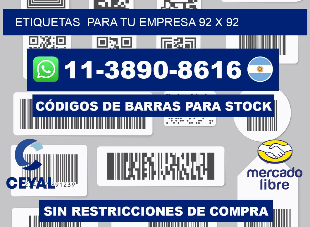 Etiquetas para tu empresa 92 x 92
