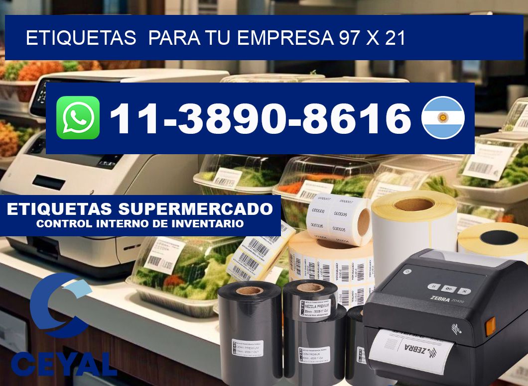 Etiquetas  para tu empresa 97 x 21