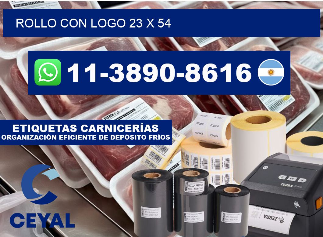 Rollo con logo 23 x 54