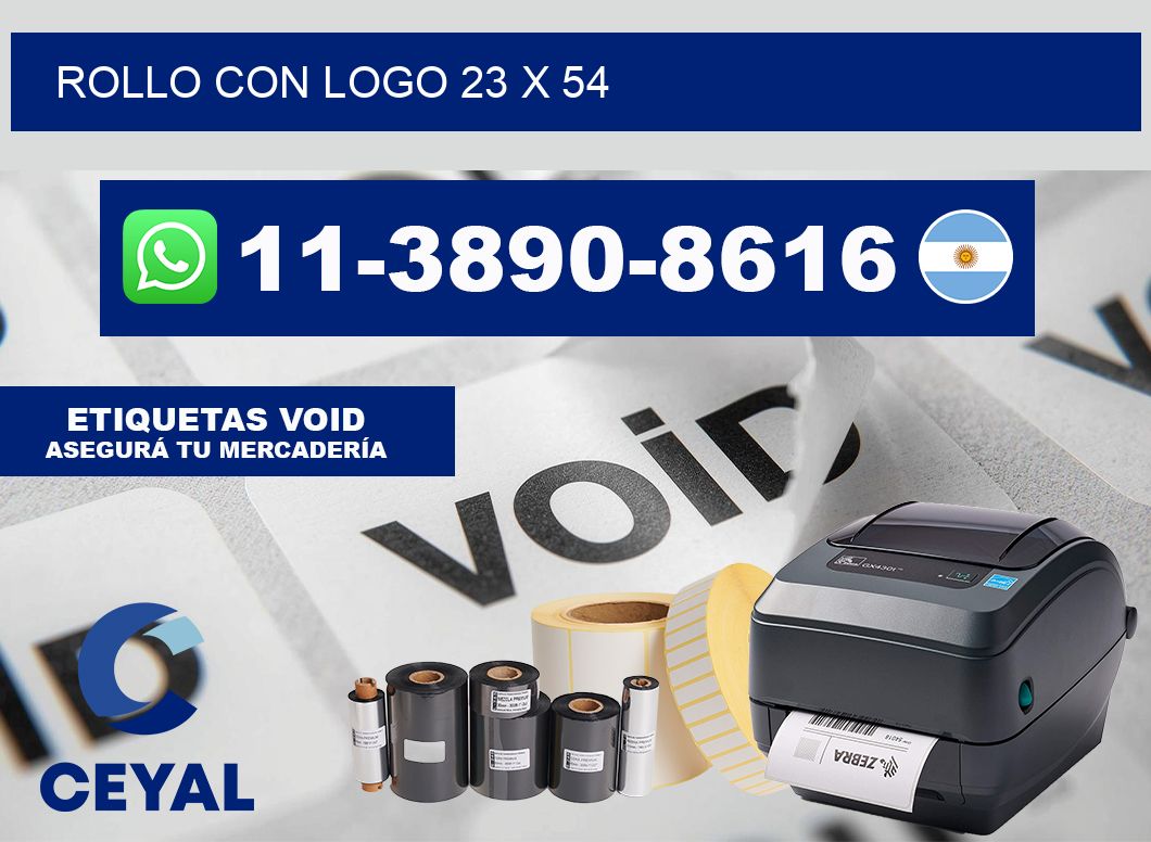 Rollo con logo 23 x 54