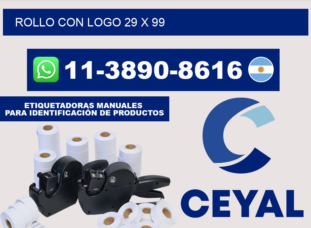 Rollo con logo 29 x 99