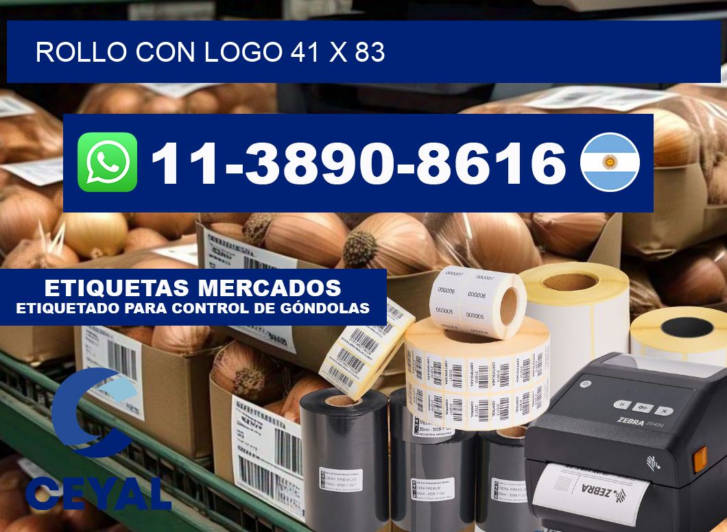 Rollo con logo 41 x 83