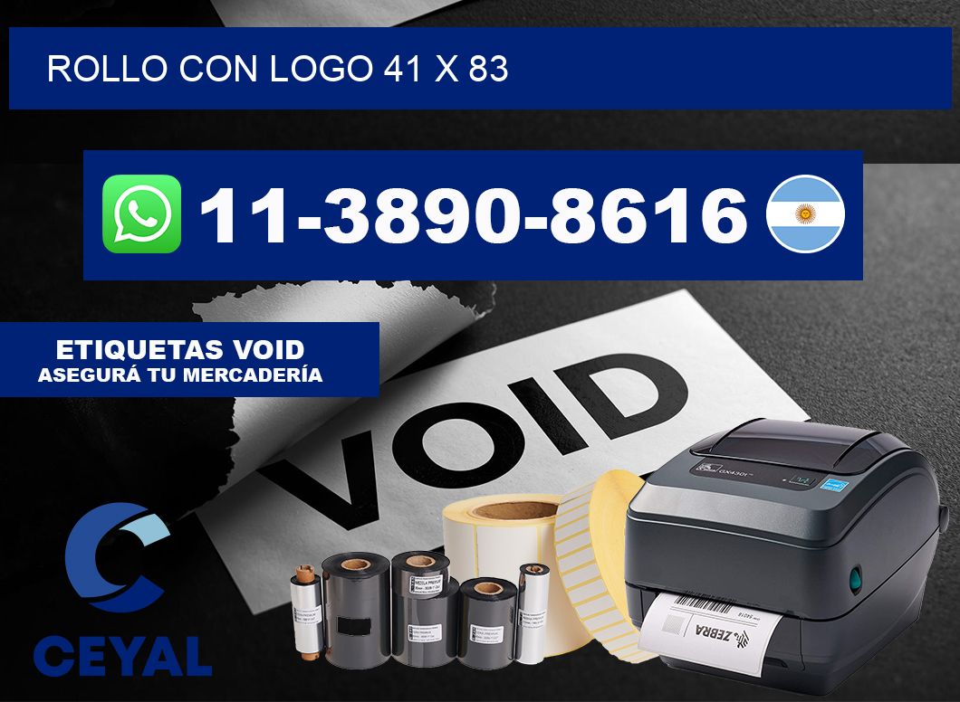 Rollo con logo 41 x 83