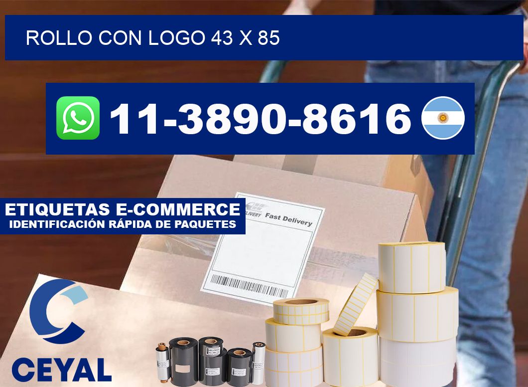 Rollo con logo 43 x 85