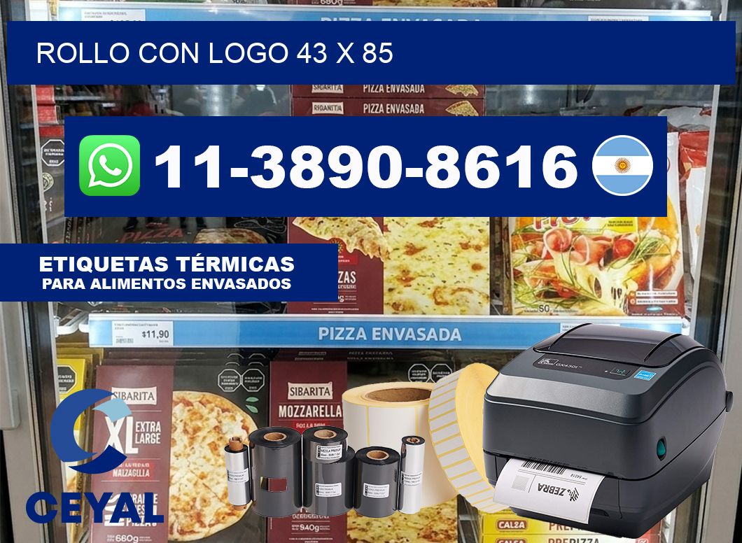 Rollo con logo 43 x 85