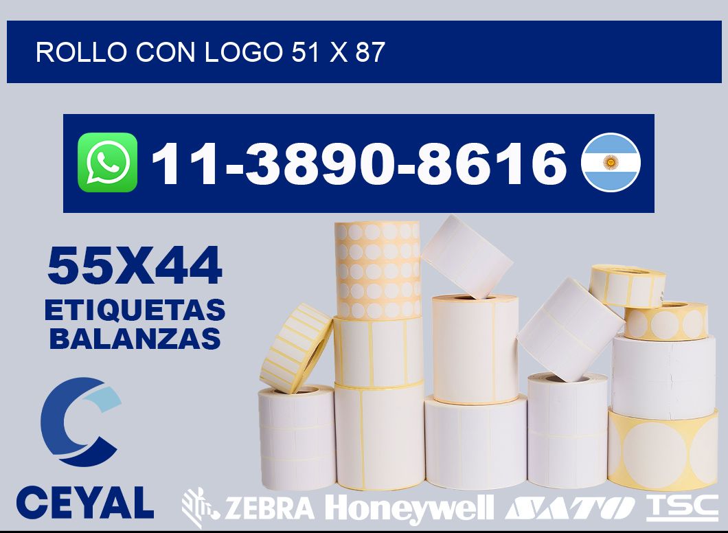 Rollo con logo 51 x 87