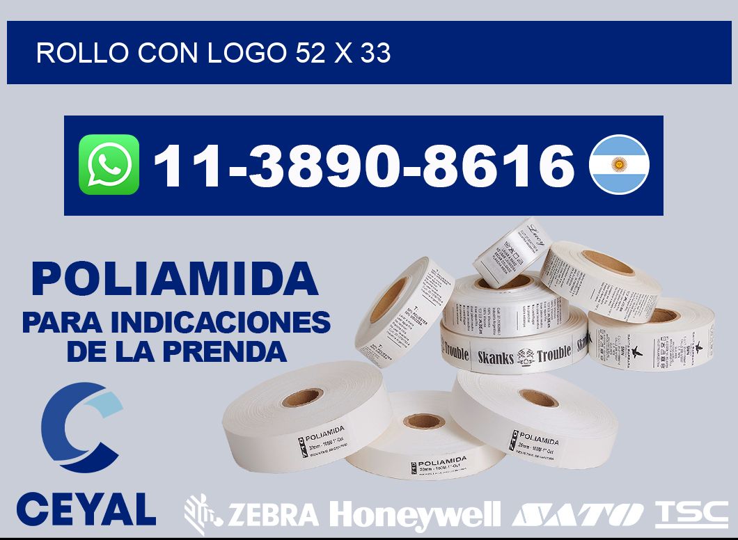 Rollo con logo 52 x 33