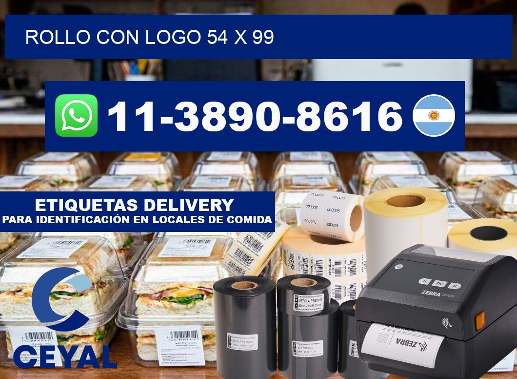 Rollo con logo 54 x 99
