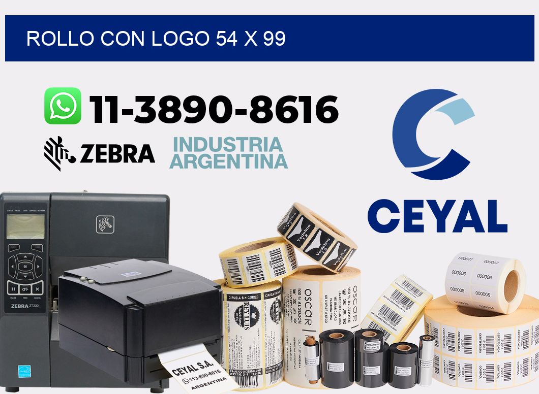 Rollo con logo 54 x 99
