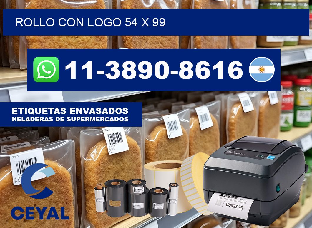 Rollo con logo 54 x 99