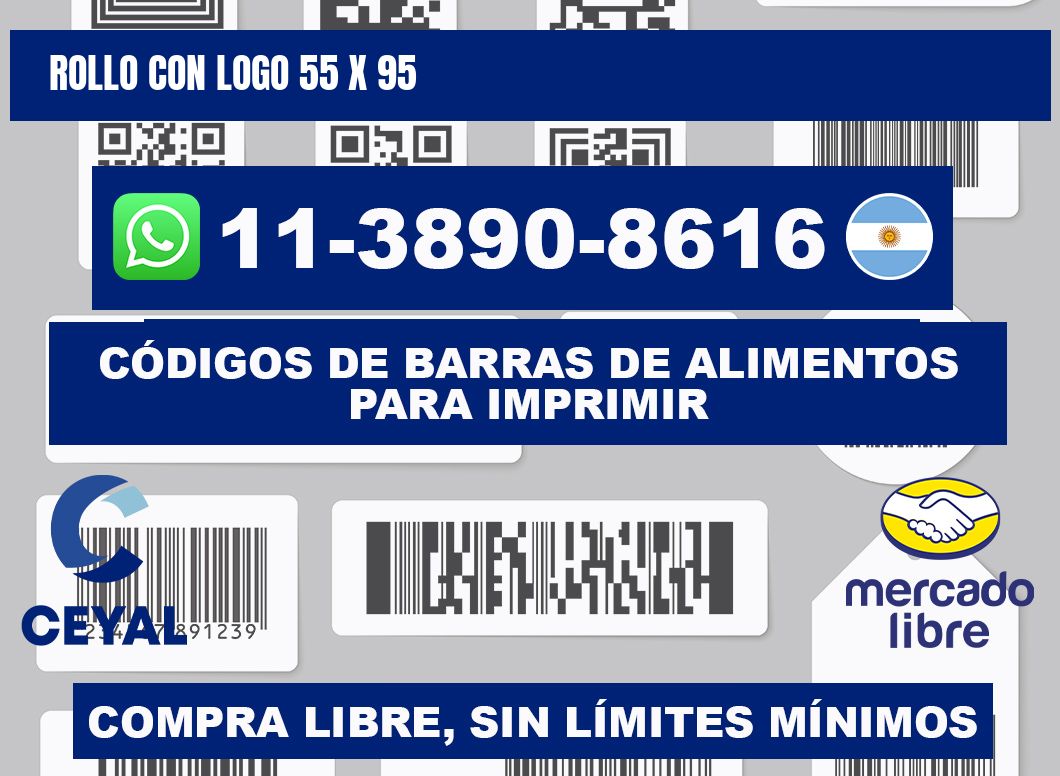 Rollo con logo 55 x 95