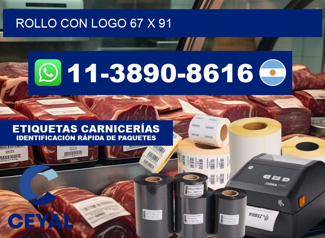 Rollo con logo 67 x 91