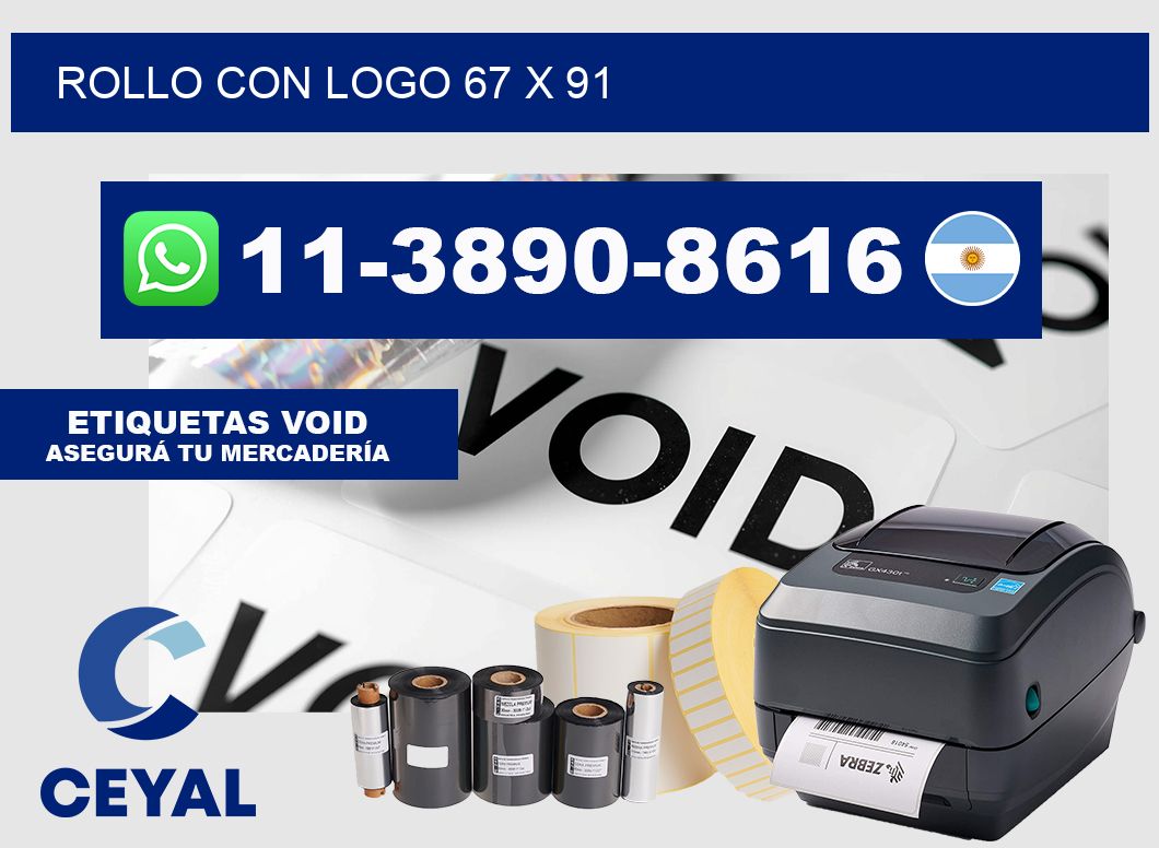Rollo con logo 67 x 91