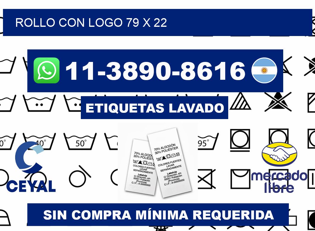 Rollo con logo 79 x 22
