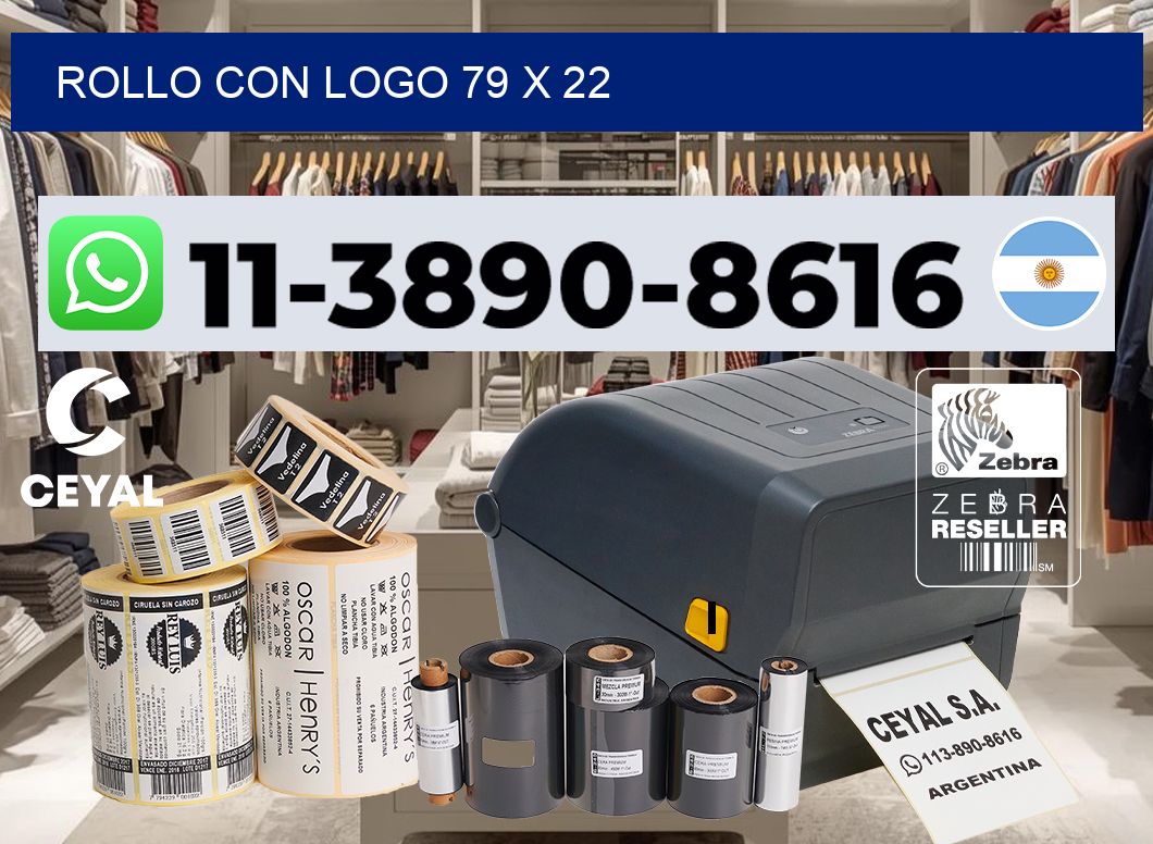 Rollo con logo 79 x 22