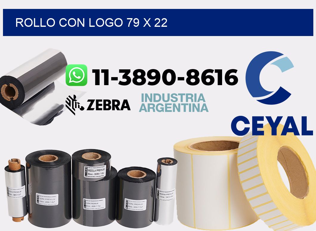 Rollo con logo 79 x 22