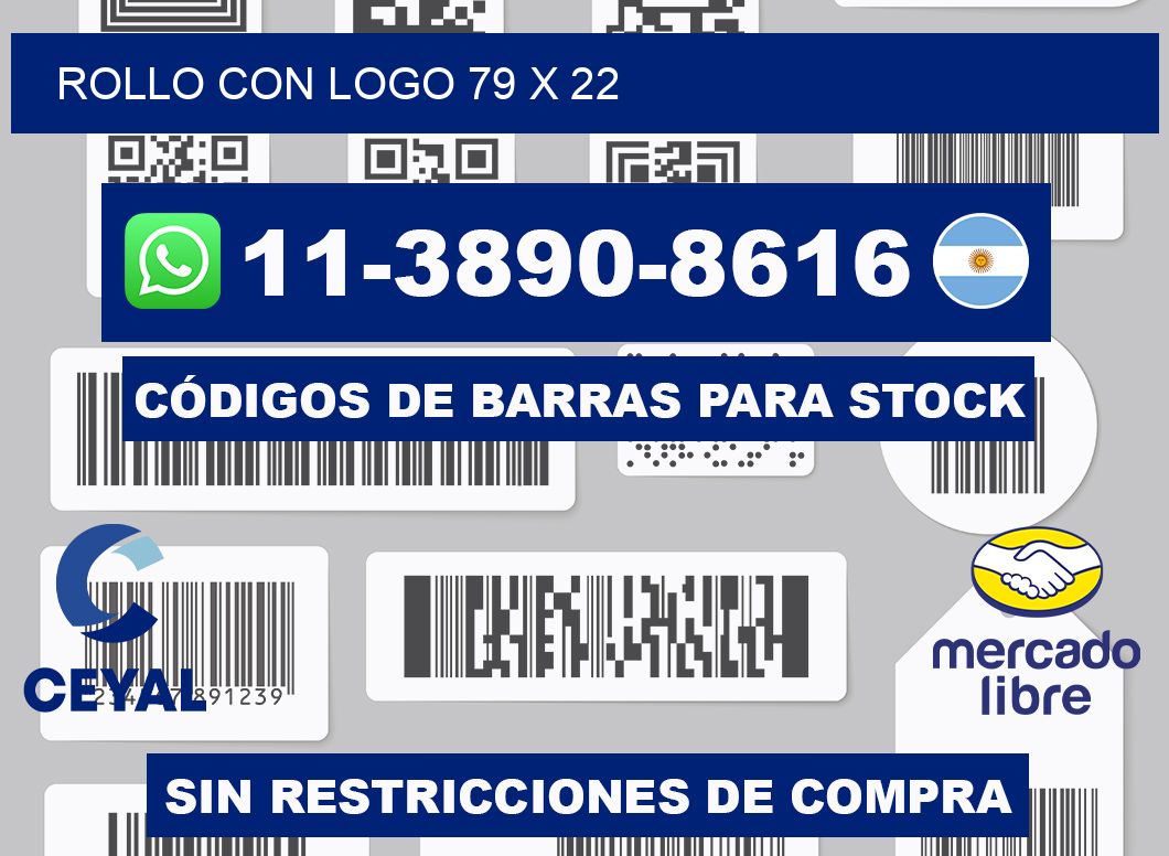 Rollo con logo 79 x 22