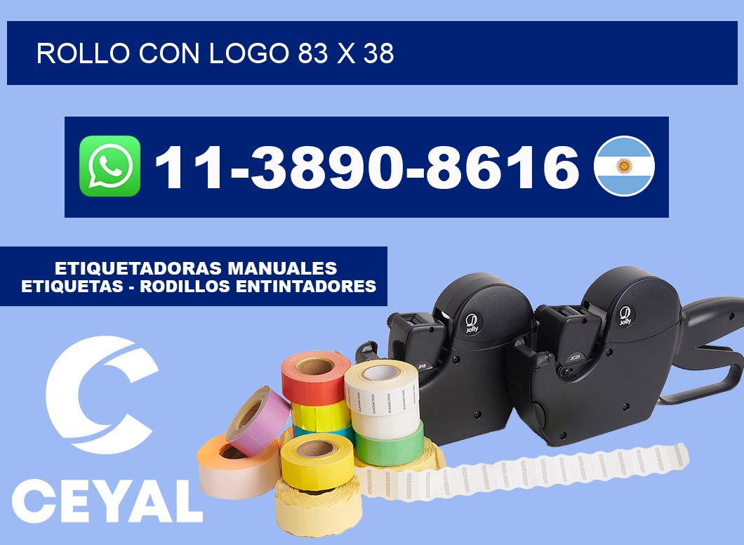 Rollo con logo 83 x 38