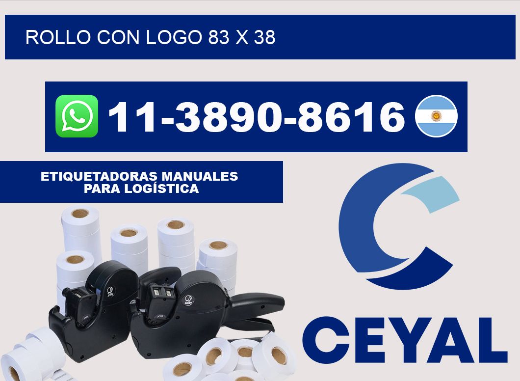 Rollo con logo 83 x 38