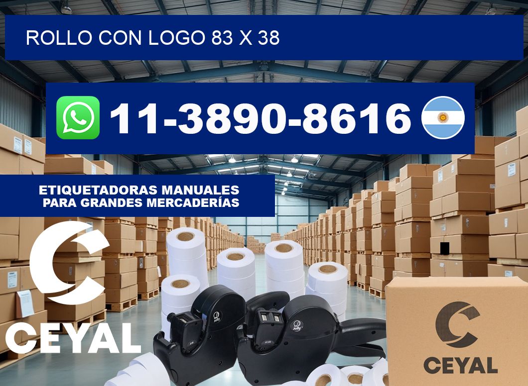 Rollo con logo 83 x 38