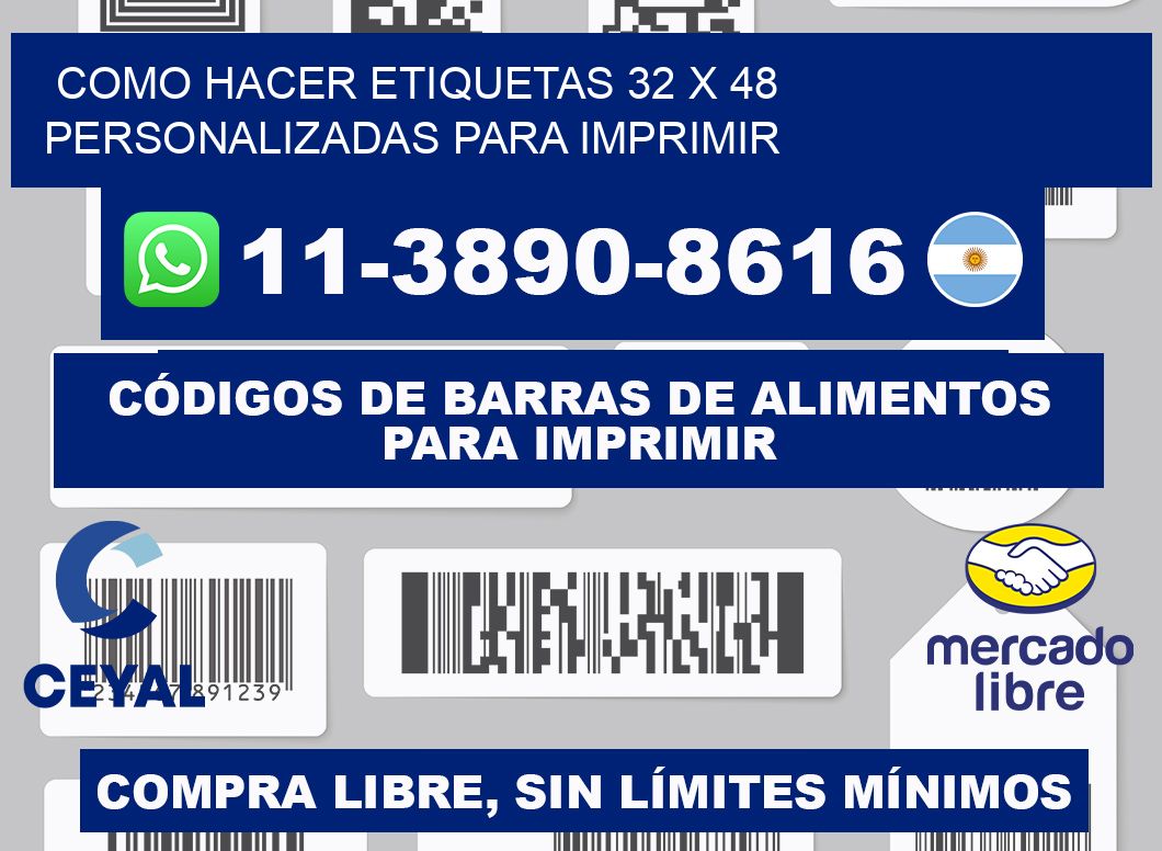 como hacer etiquetas 32 x 48 personalizadas para imprimir