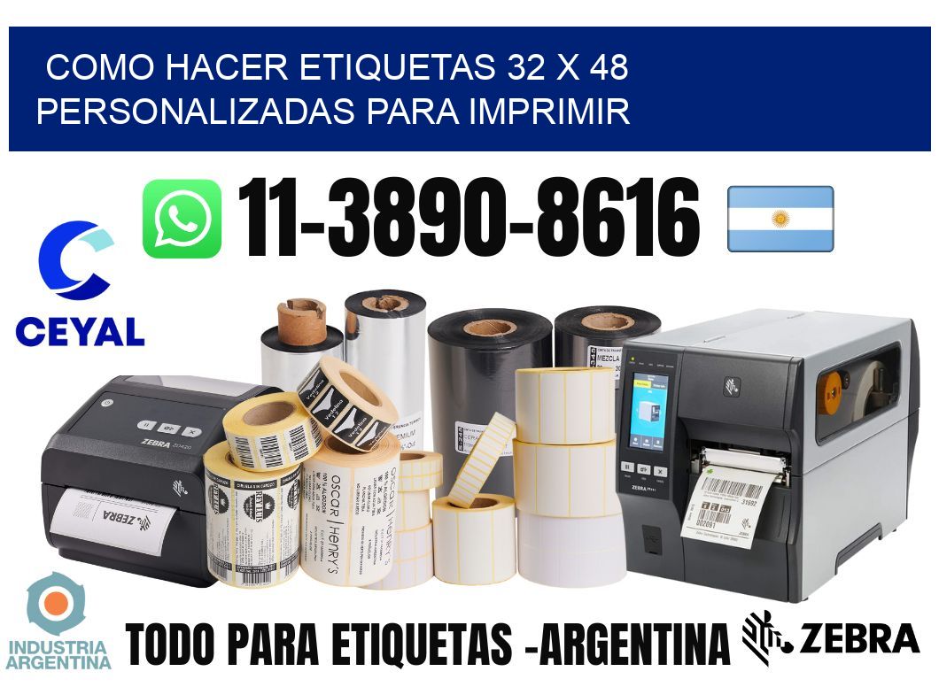 como hacer etiquetas 32 x 48 personalizadas para imprimir