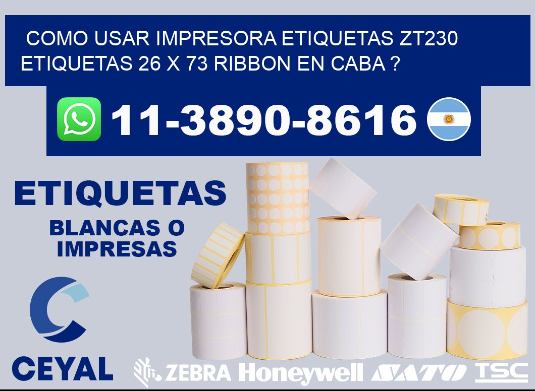 como usar impresora etiquetas zt230 etiquetas 26 x 73 ribbon en CABA ?