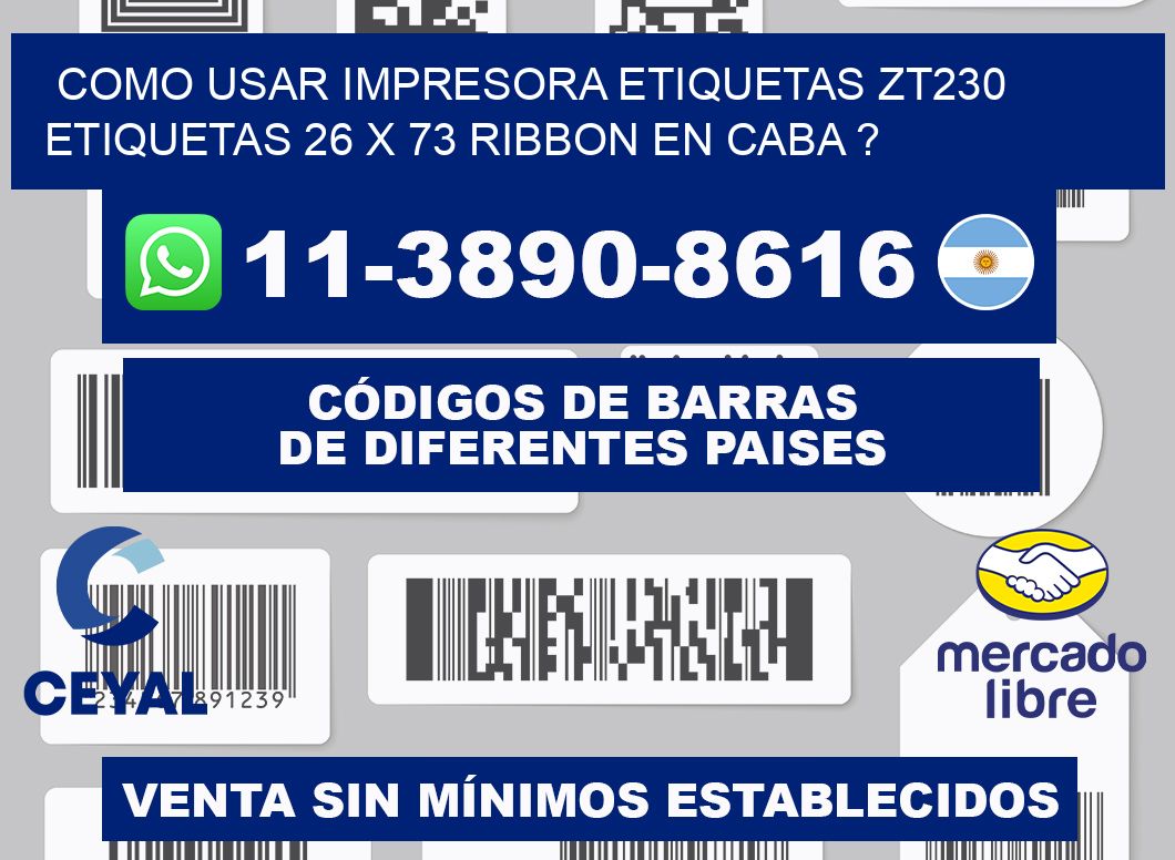 como usar impresora etiquetas zt230 etiquetas 26 x 73 ribbon en CABA ?