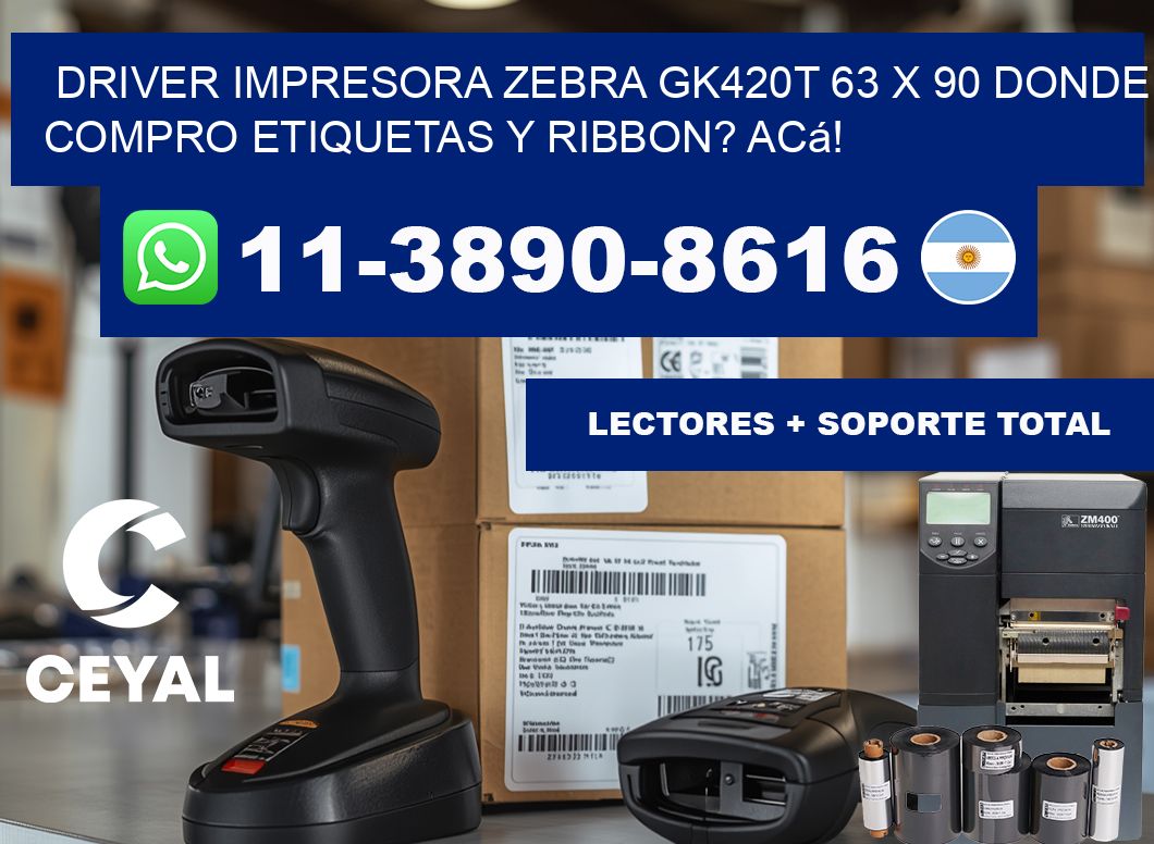 driver impresora zebra gk420t 63 x 90 Donde compro etiquetas y ribbon? Acá!