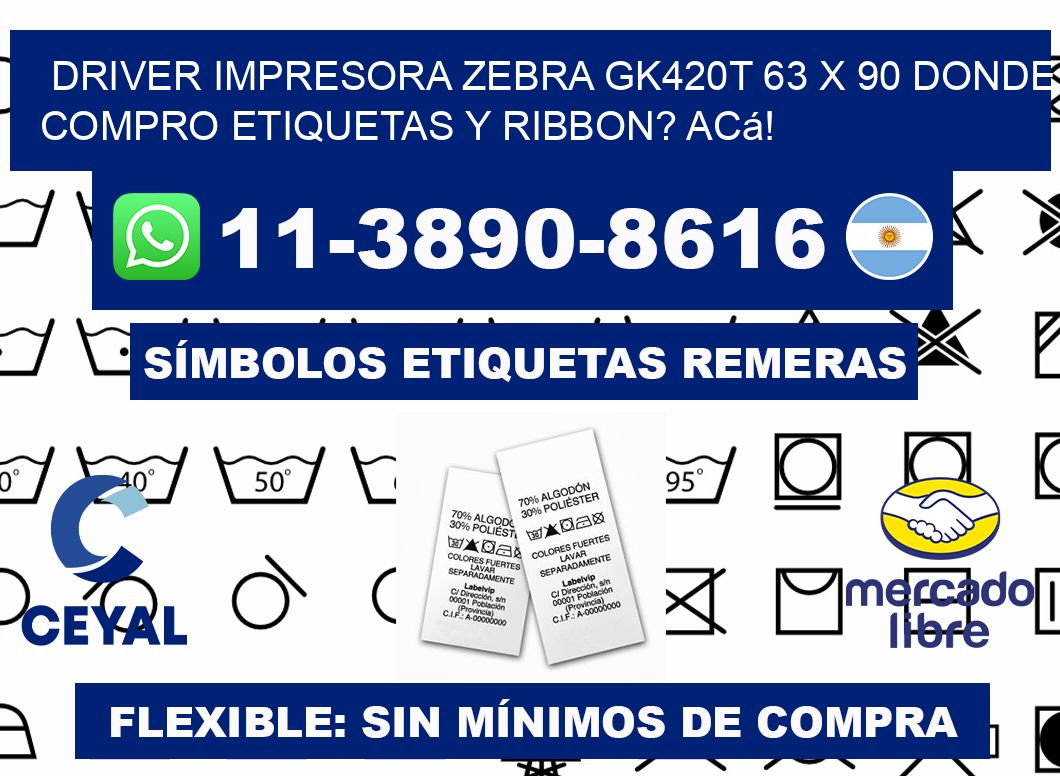 driver impresora zebra gk420t 63 x 90 Donde compro etiquetas y ribbon? Acá!