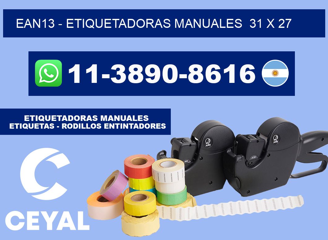 ean13 - Etiquetadoras Manuales  31 x 27
