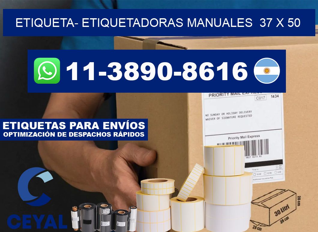 etiqueta- Etiquetadoras Manuales  37 x 50