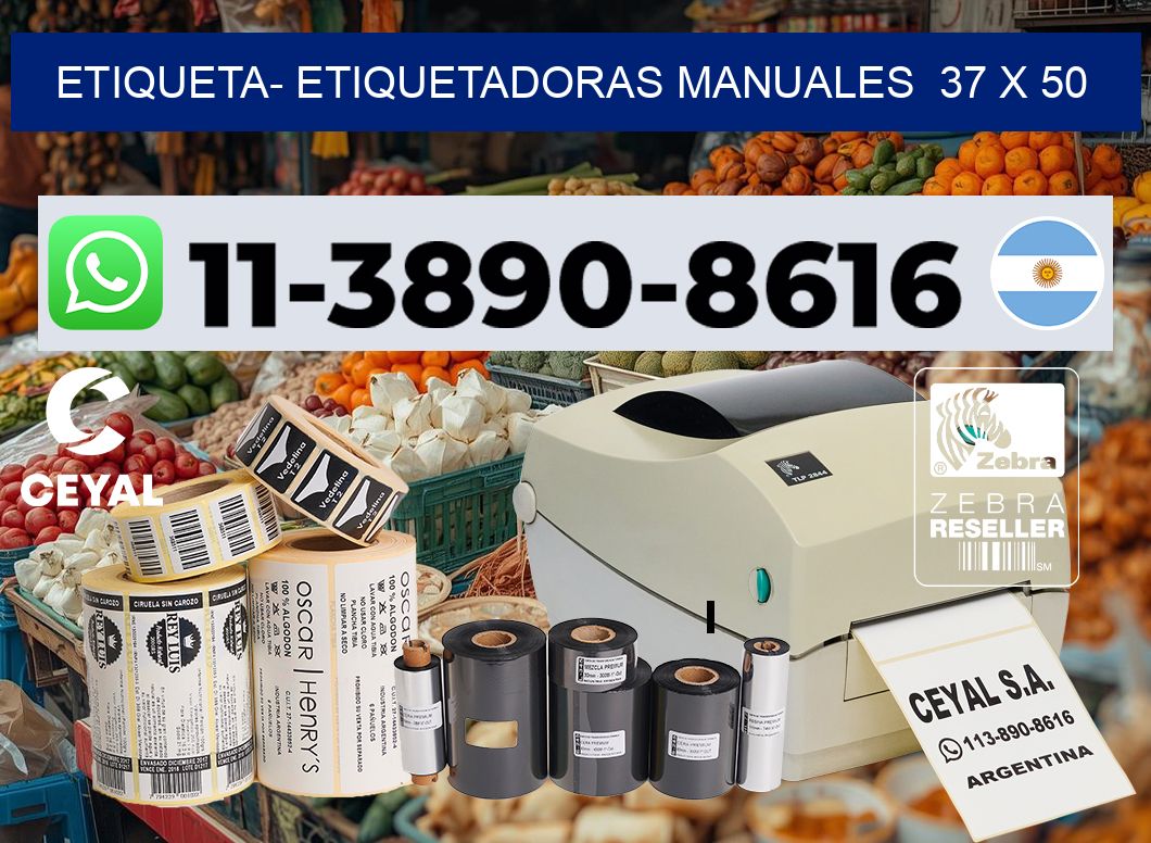 etiqueta- Etiquetadoras Manuales  37 x 50