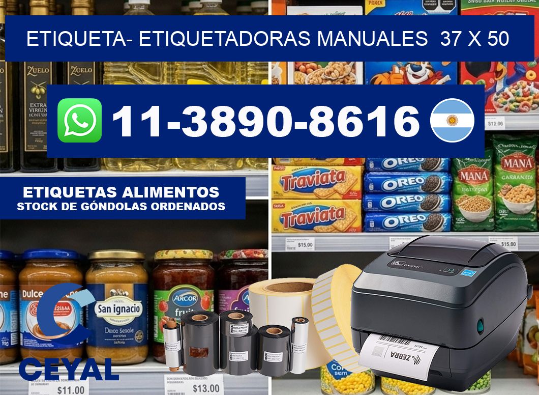etiqueta- Etiquetadoras Manuales  37 x 50